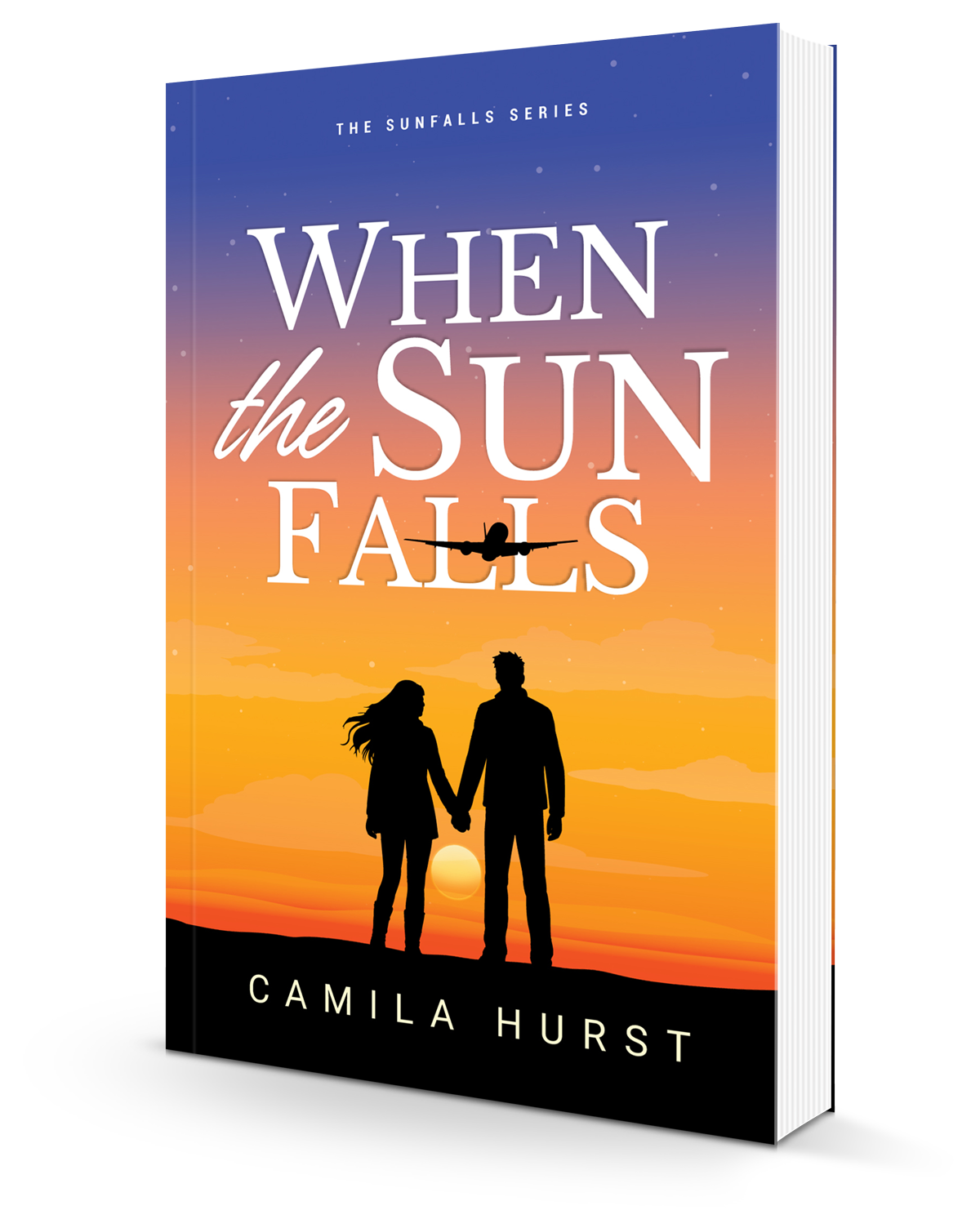When The Sun Falls Book covre mockup Book 1 in the Sunfalls Series